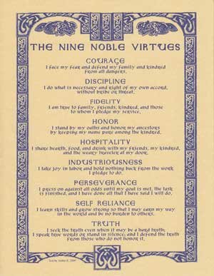 Nine Noble Virtues poster (image for) Nine Noble Virtues poster