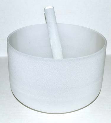 8" Off White Crystal Singing Bowl (image for) 8" Off White Crystal Singing Bowl