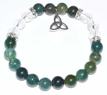 8mm Moss, Green/ Triquetra (image for) 8mm Moss, Green/ Triquetra