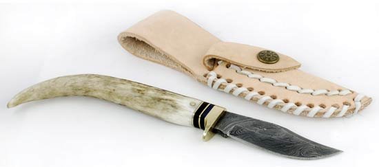 Stag Damascus athame (image for) Stag Damascus athame