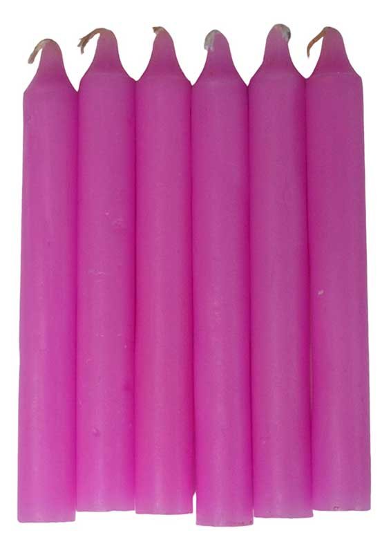 (set of 6) Pink 6" household candle (image for) (set of 6) Pink 6" household candle