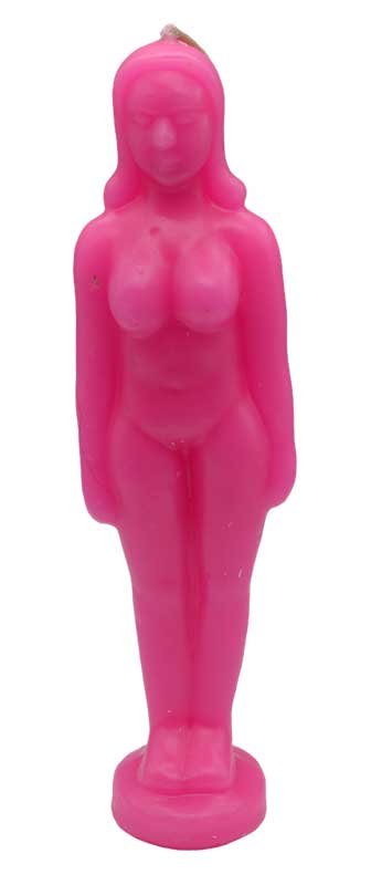 6 3/4" Pink Woman candle (image for) 6 3/4" Pink Woman candle