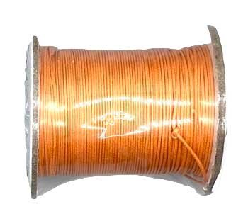 Orange Waxed Cotton cord 1mm 100 yds (image for) Orange Waxed Cotton cord 1mm 100 yds