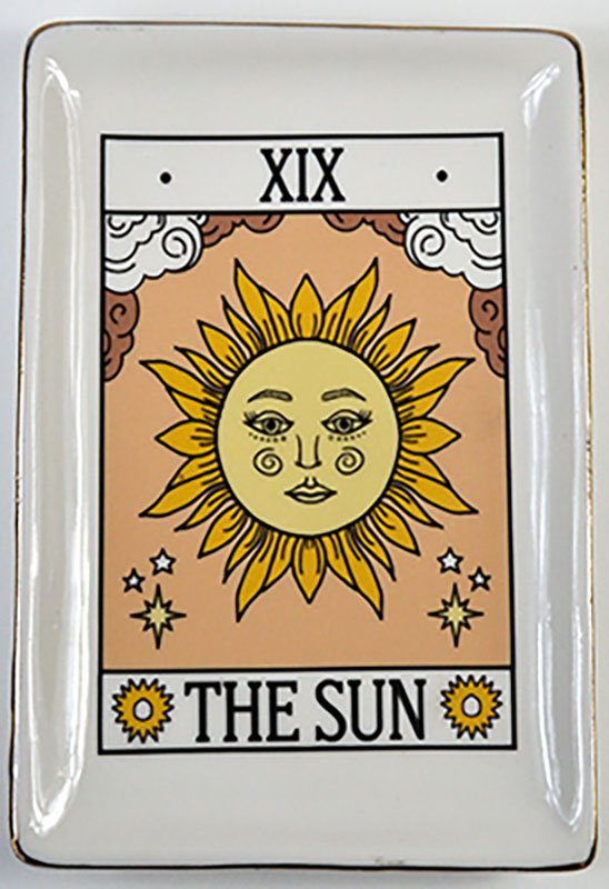 4 1/2" x 6 1/2" Sun tarot dish (image for) 4 1/2" x 6 1/2" Sun tarot dish