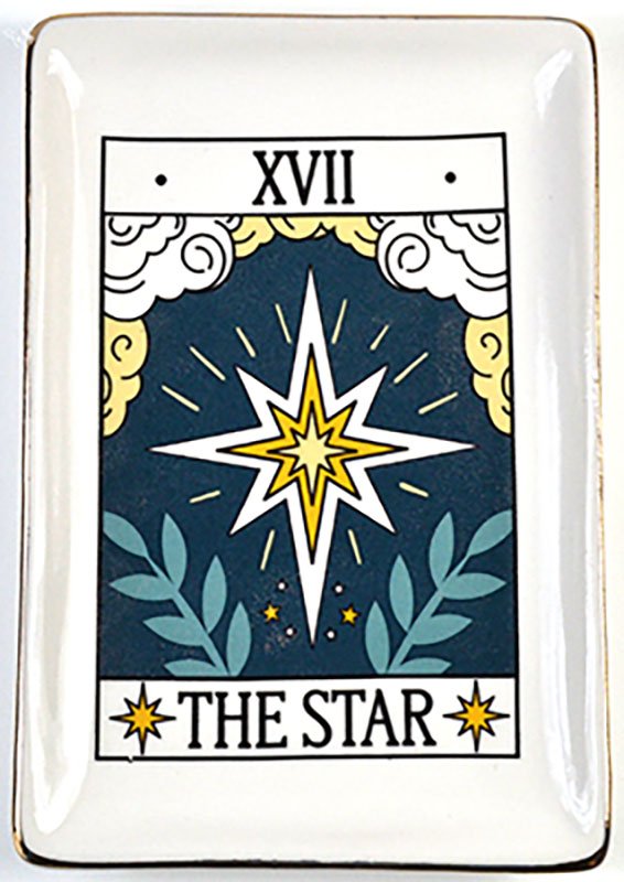 4 1/2" x 6 1/2" Star tarot dish (image for) 4 1/2" x 6 1/2" Star tarot dish