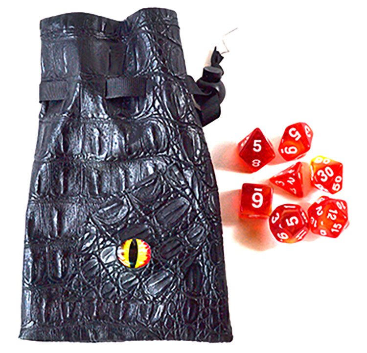 Red/ Yellow Eye Bag gaming dice (image for) Red/ Yellow Eye Bag gaming dice