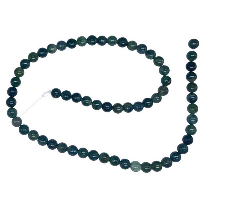 6mm Moss Agate beads (image for) 6mm Moss Agate beads