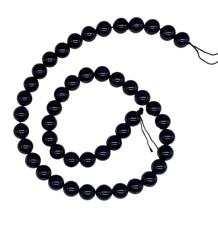 8mm Black Tourmaline beads (image for) 8mm Black Tourmaline beads
