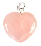 7/8" Rose Quartz Heart (image for) 7/8" Rose Quartz Heart