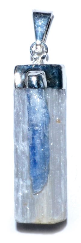 Selenite W/ Kyanite pendant (image for) Selenite W/ Kyanite pendant