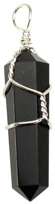 (set of 5) wire wrapped Black Obsidian point (image for) (set of 5) wire wrapped Black Obsidian point