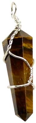 (set of 5) wire wrapped Tiger Eye point (image for) (set of 5) wire wrapped Tiger Eye point
