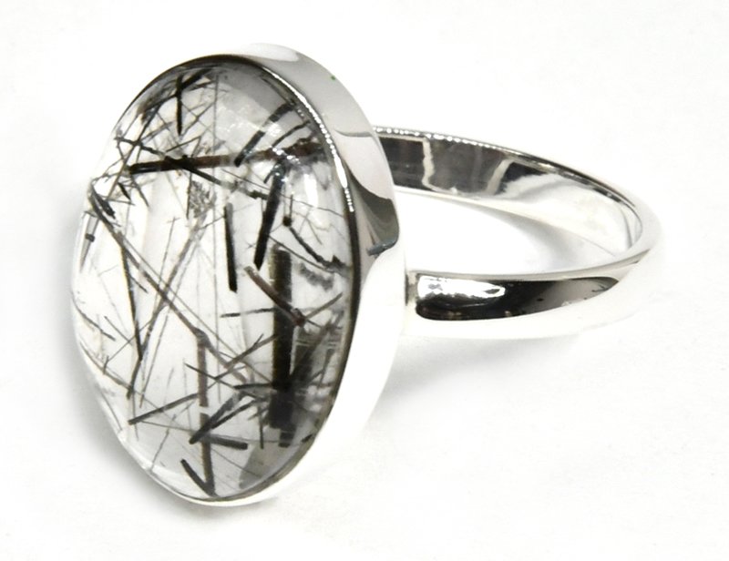 size 7 Tourmalated Quartz ring (image for) size 7 Tourmalated Quartz ring