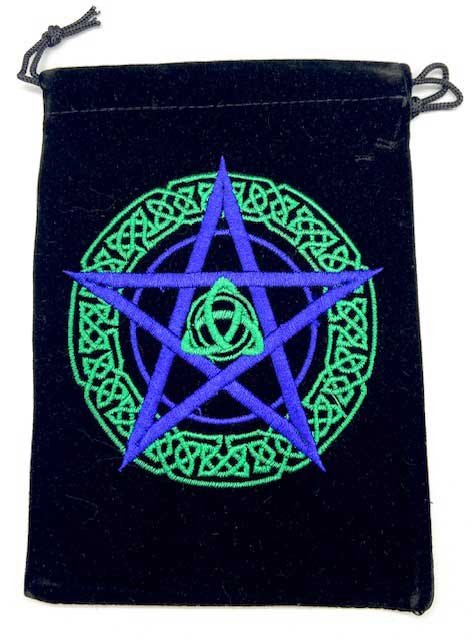 (set of 10) 5"x 7" Pentagram Black velveteen bag (image for) (set of 10) 5"x 7" Pentagram Black velveteen bag